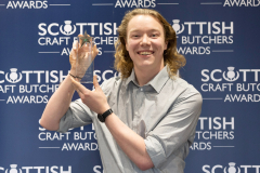 Scottish Craft Butchers Training Awards 2023....22.11.23
Level 3 Modern Apprentice of the Year finalist Adam Gallacher from John Saunderson Bucthers, Edinburgh.
Picture by Graeme Hart.
Copyright Perthshire Picture Agency
Tel: 07990 594431