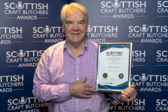 Scottish Craft Butchers Scottish Beef Slice Sausage Championship 2024
Ian Struthers from Chapmans Butchers pictured withb is Gold Award
Picture by Graeme Hart.
Copyright Perthshire Picture Agency
Tel: 07990 594431