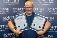 Scottish Craft Butchers Scottish Beef Slice Sausage Championship 2024
John Kennedy from Prime Cuts Mauchline pictured with his Silver Awards
Picture by Graeme Hart.
Copyright Perthshire Picture Agency
Tel: 07990 594431