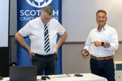 Scottish Craft Butchers Regional Meeting, Laichmoray Hotel, Elgin
George Jarron and Gordon King
Picture by Graeme Hart.
Copyright Perthshire Picture Agency
Tel: 07990 594431