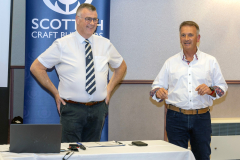 Scottish Craft Butchers Regional Meeting, Laichmoray Hotel, Elgin
George Jarron and Gordon King
Picture by Graeme Hart.
Copyright Perthshire Picture Agency
Tel: 07990 594431