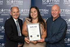 Scottish Craft Butchers Awards, Garfield House, Stepps...21.05.24
Harry Simpson (left) of Dalziels pictured with Emma and David Macqueen from Macqueens of Rothesay who have been named as West of Scotland Scottish Beef Link Sausage Champions.
Picture by Graeme Hart.
Copyright Perthshire Picture Agency
Tel: 07990 594431