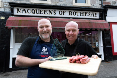 Scottish Craft Butchers Awards 2024
Macqueens of Rothesay winners of of the Scottish Beef Link Sausage Championship, pictured David and Ronald Macqueen with their trophy.
Picture by Graeme Hart.
Copyright Perthshire Picture Agency
Tel: 07990 594431